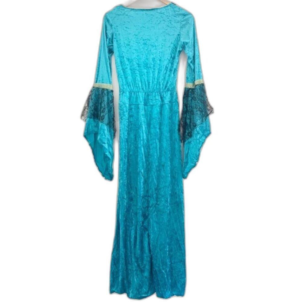 Ren Faire Queen Costume Blue Velvet Gown Dress Renaissance  NEW IN PACKAGE - Picture 10 of 16